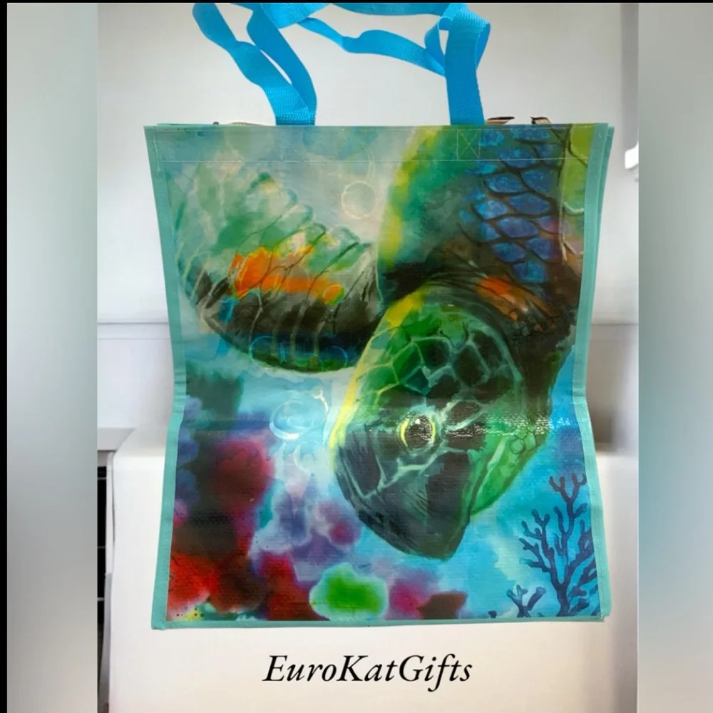 SAVE the TURTLE Tote Bag NEW unisex women men kids Gift Colorful_9